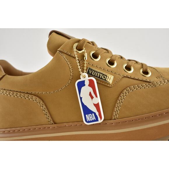 Louis Vuitton LV x NBA Abbesses Derby Beige Suede Lace Up Sneaker UK 9 US 10 11 - Picture 6 of 16